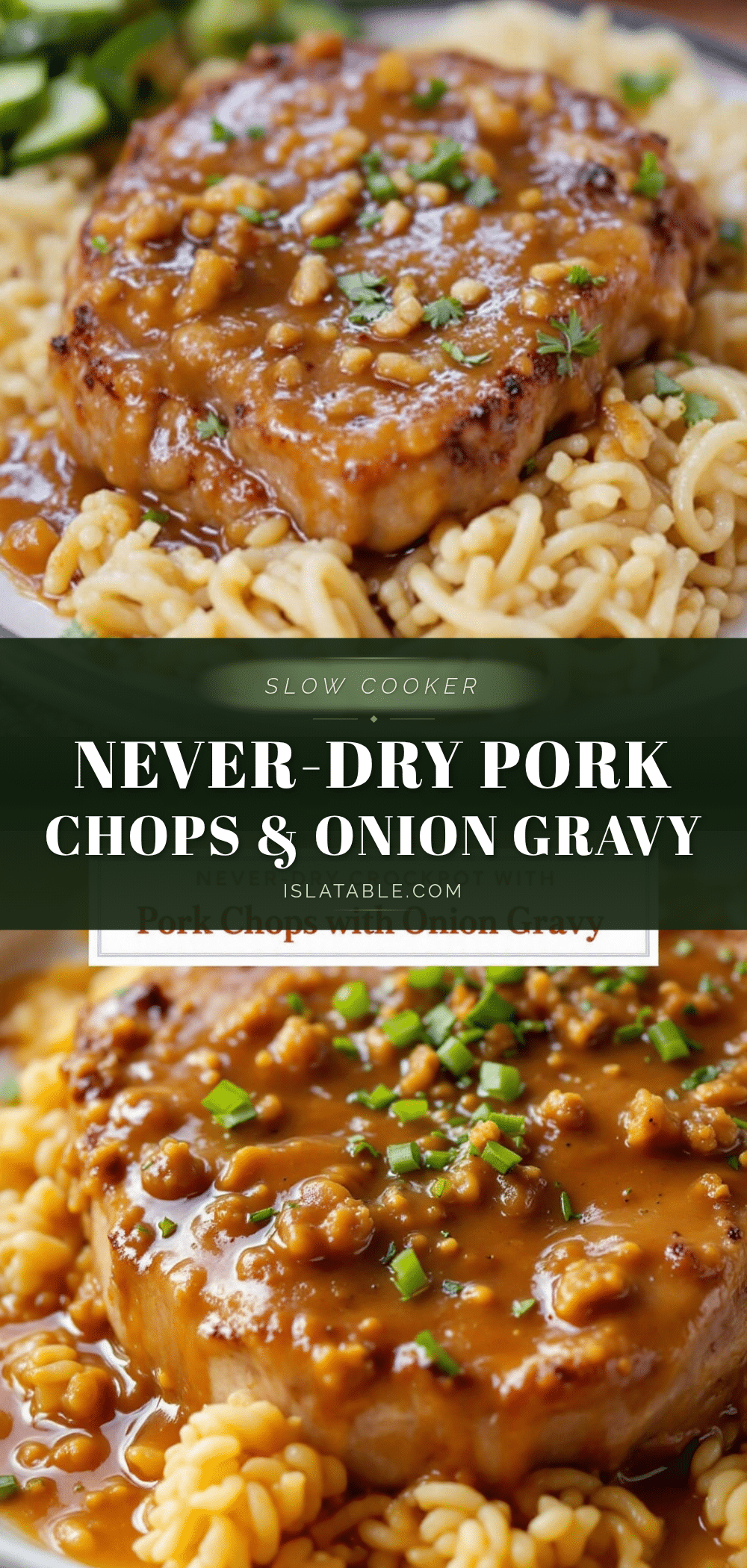 crockpot pork chops with onion gravy recipe