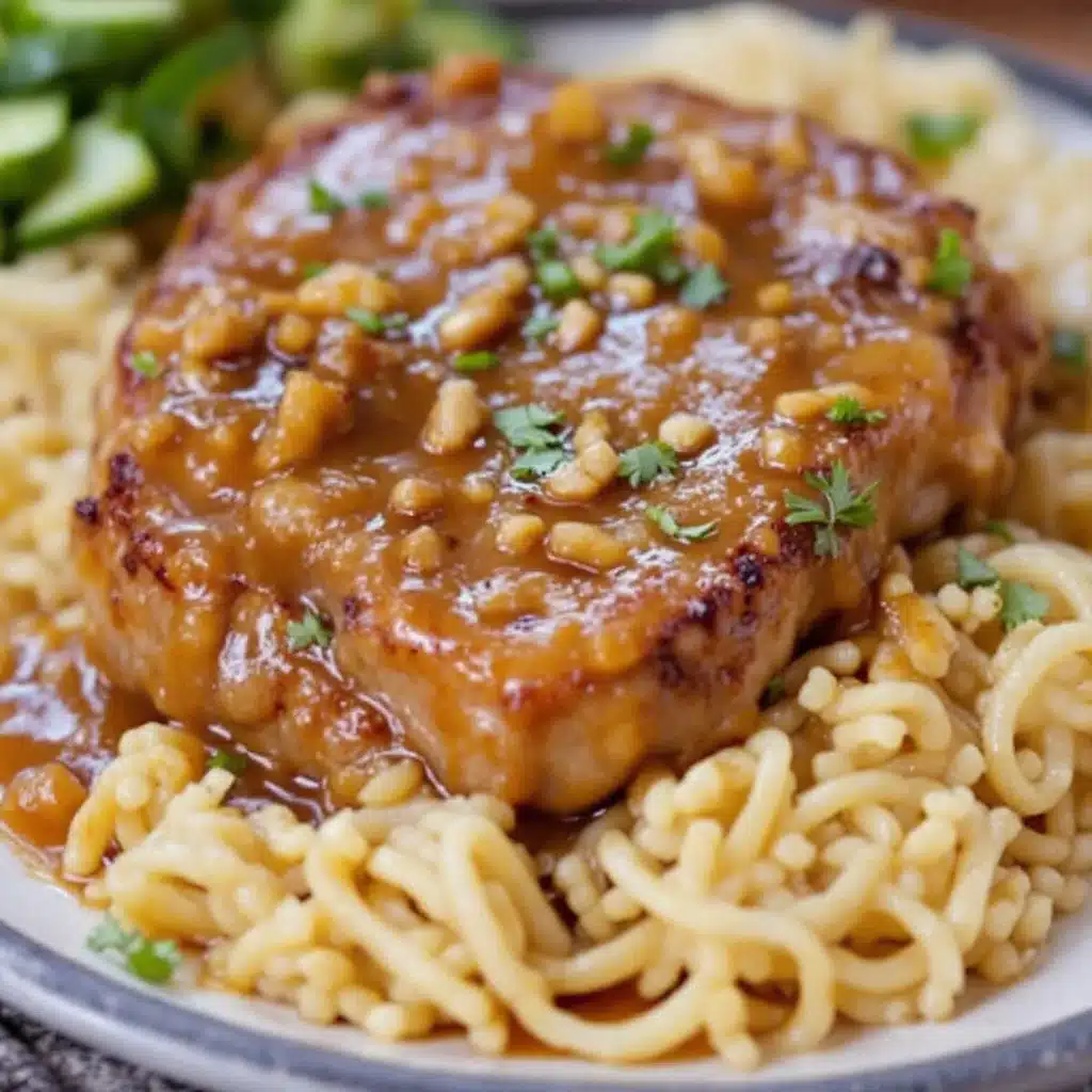 crockpot pork chops with onion gravy - featured image