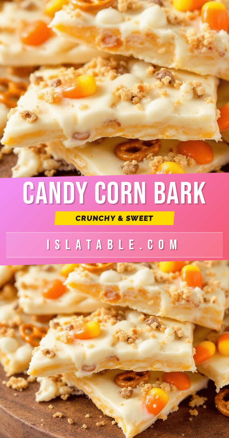 easy candy corn bark with white chocolate recipe