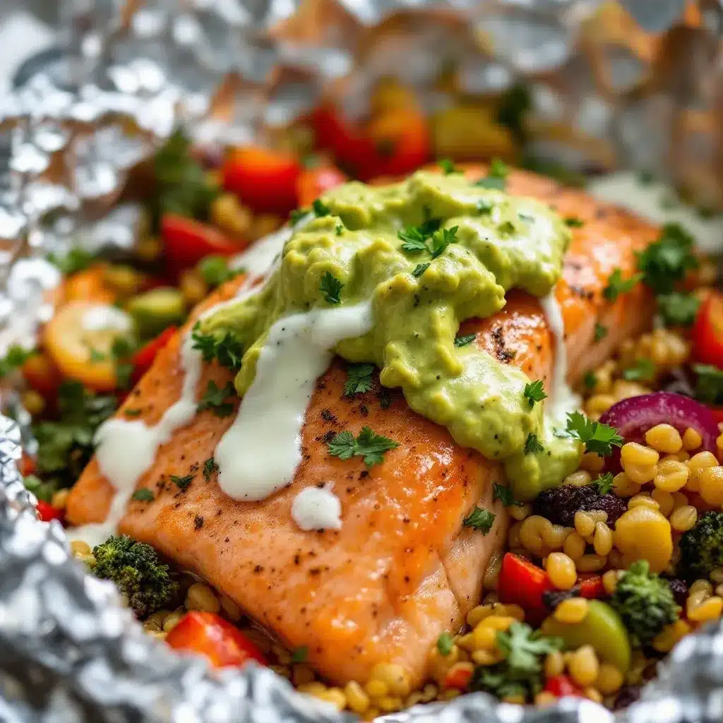 easy honey garlic baked salmon in foil preparation steps