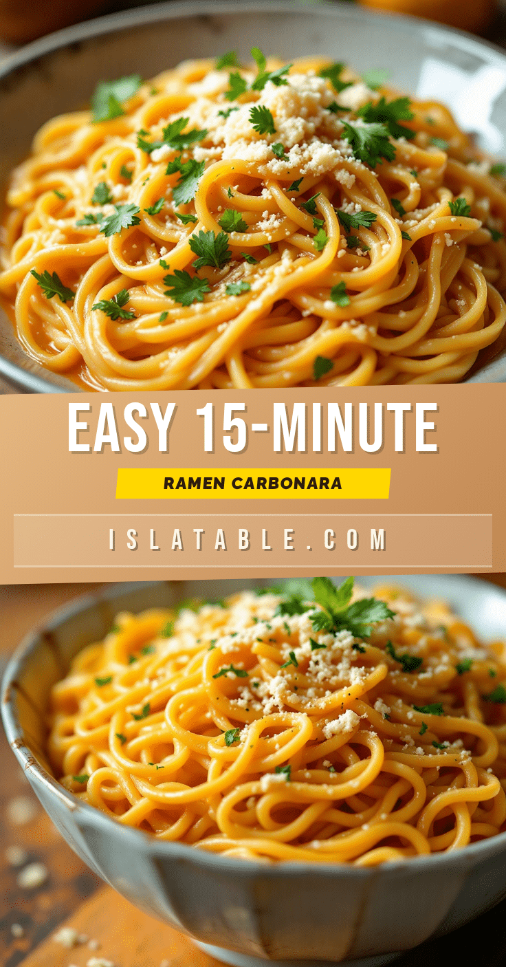 Easy one-pot ramen carbonara recipe