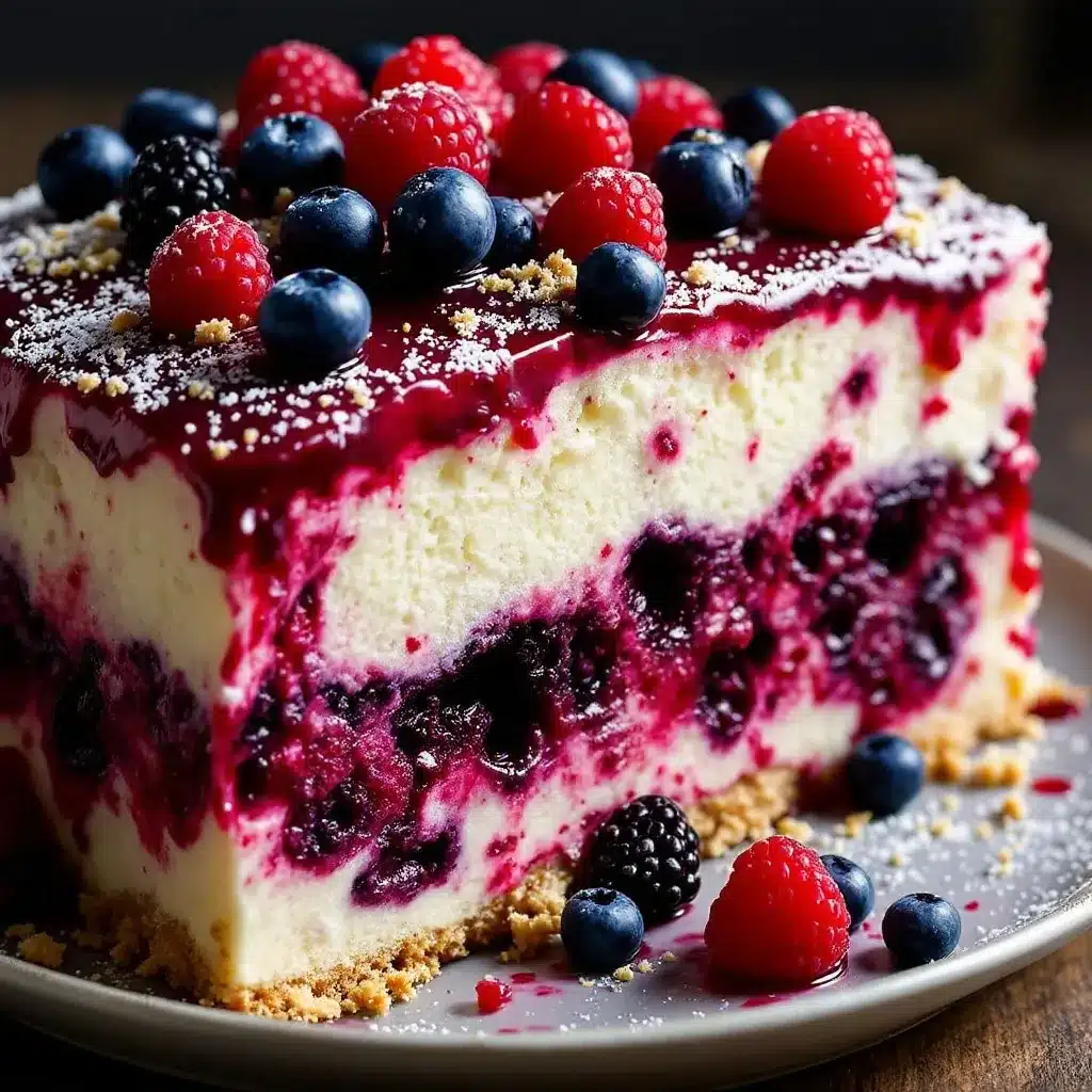 Easy Red White and Blue Berry Icebox Cake preparation steps