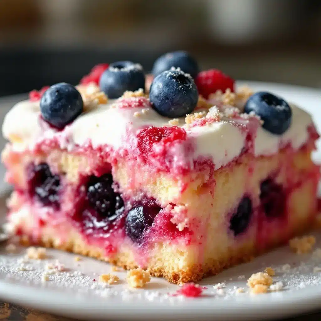 Easy Red White and Blue Berry Icebox Cake - featured image