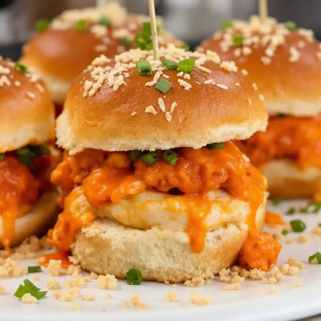 easy slow cooker buffalo chicken sliders - featured image
