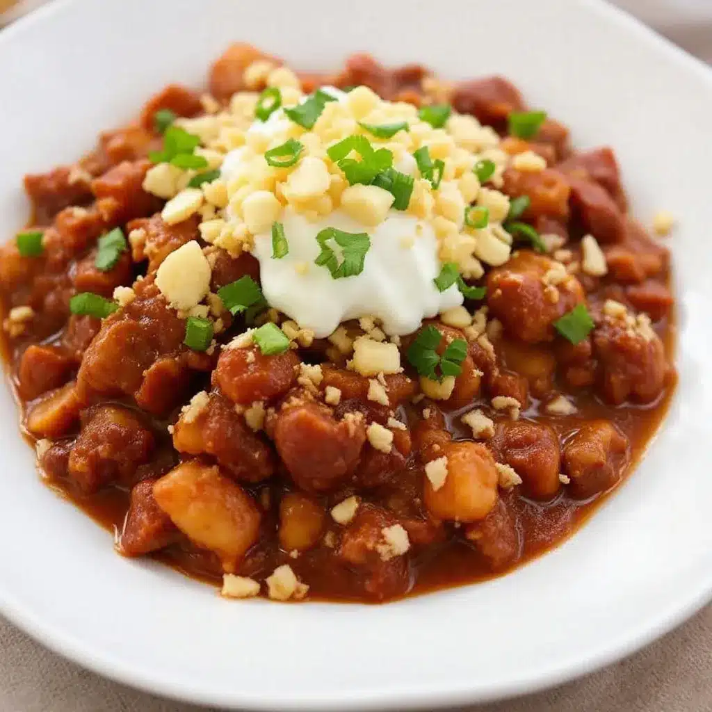 easy slow cooker football sunday chili preparation steps
