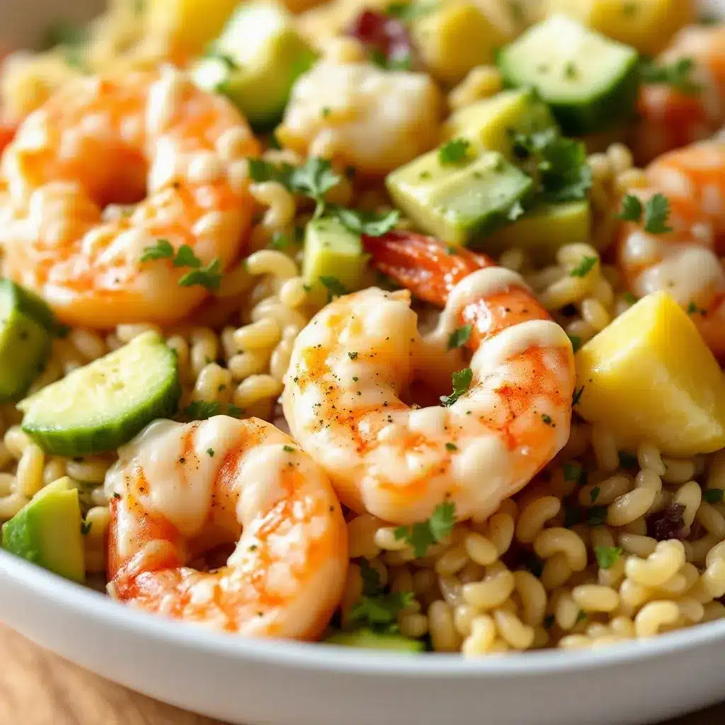 garlic butter shrimp with lemon orzo preparation steps