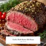 garlic herb butter prime rib roast - featured image