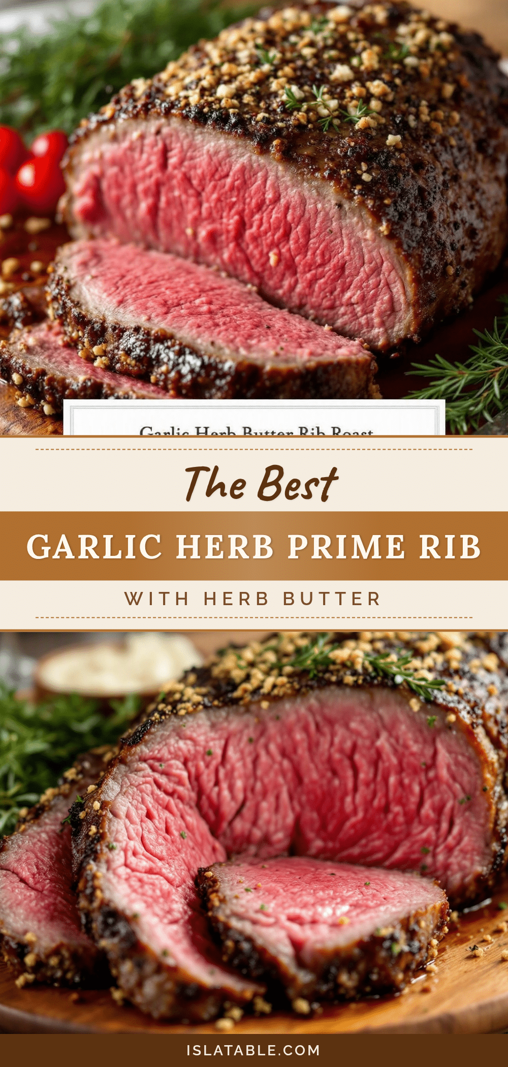 garlic herb butter prime rib roast recipe
