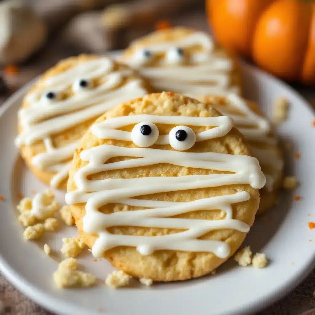 Halloween Mummy Sugar Cookies preparation steps