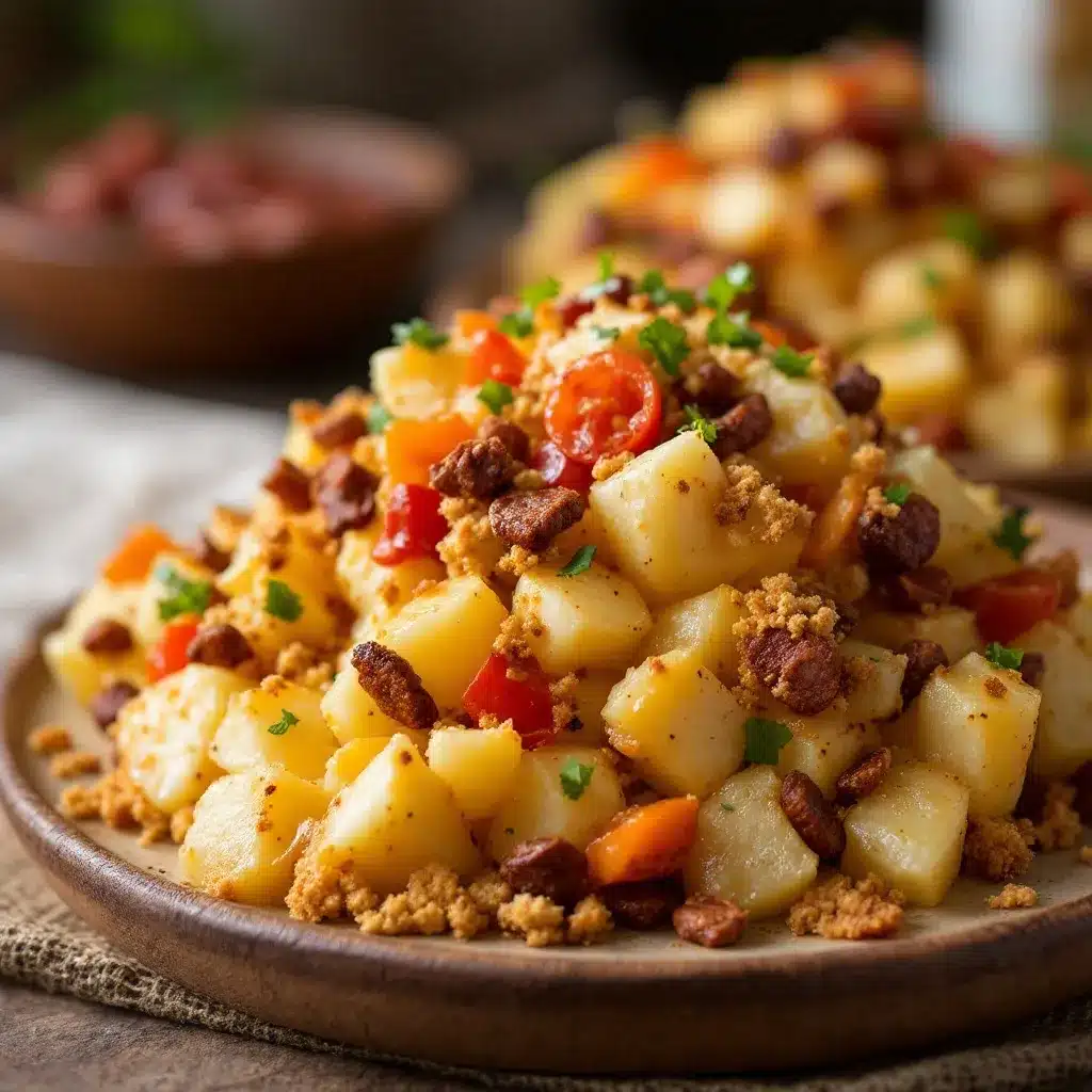loaded baked potato salad preparation steps