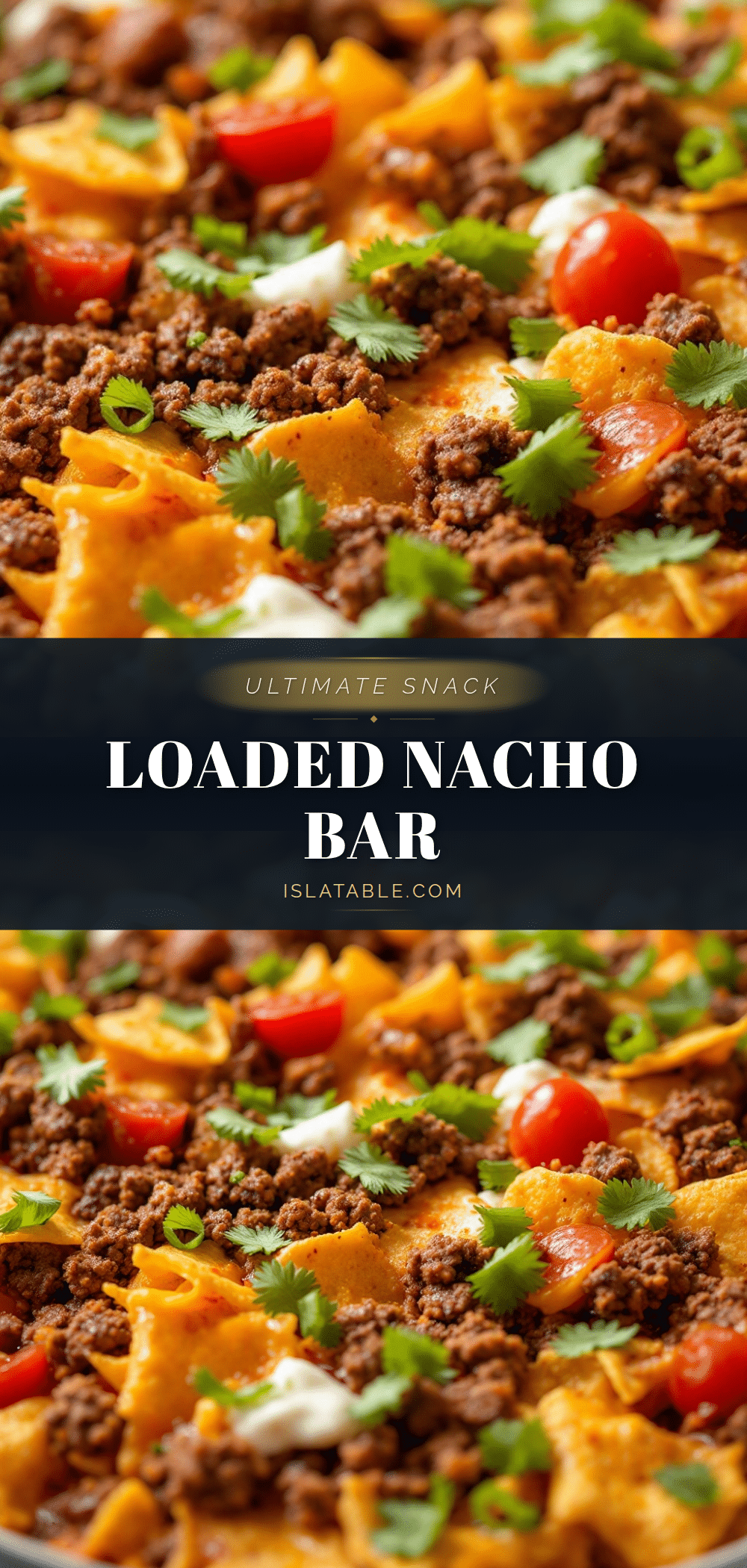 loaded nacho bar with ground beef recipe