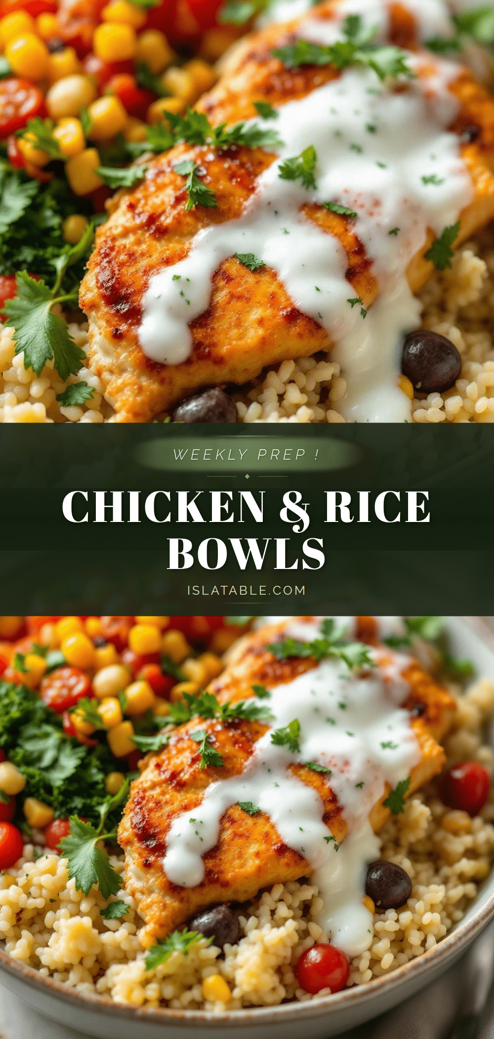 meal prep chicken and rice bowls recipe