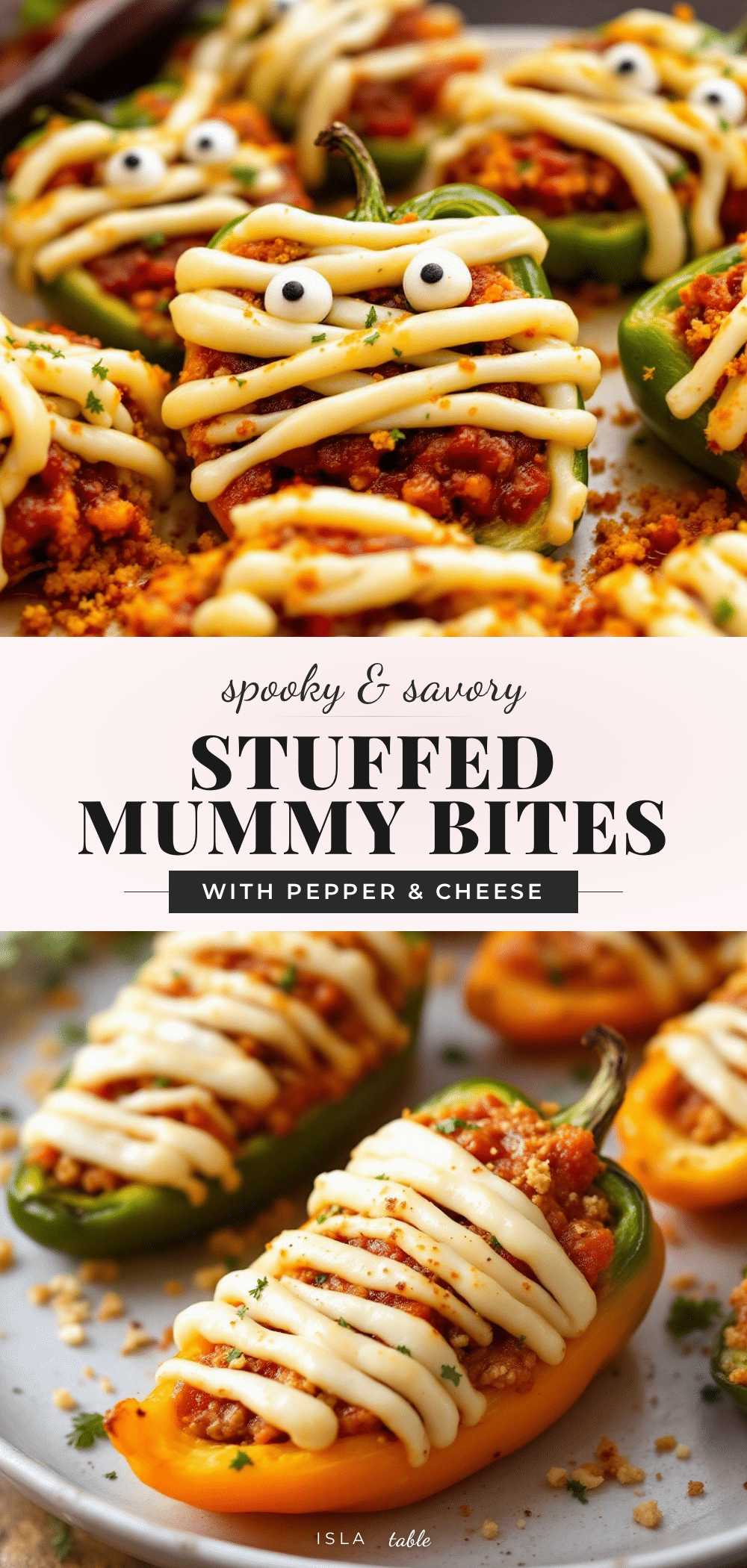Mummy Stuffed Pepper Bites recipe