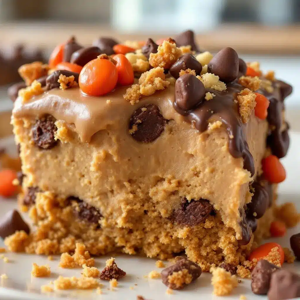 no-bake reeses peanut butter poke cake preparation steps