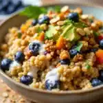 overnight blueberry baked oatmeal - featured image