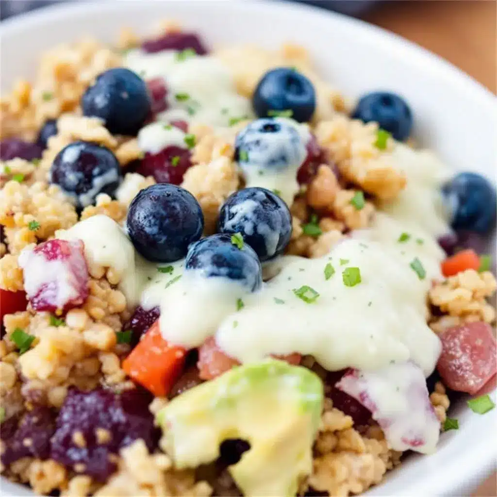 overnight blueberry baked oatmeal preparation steps
