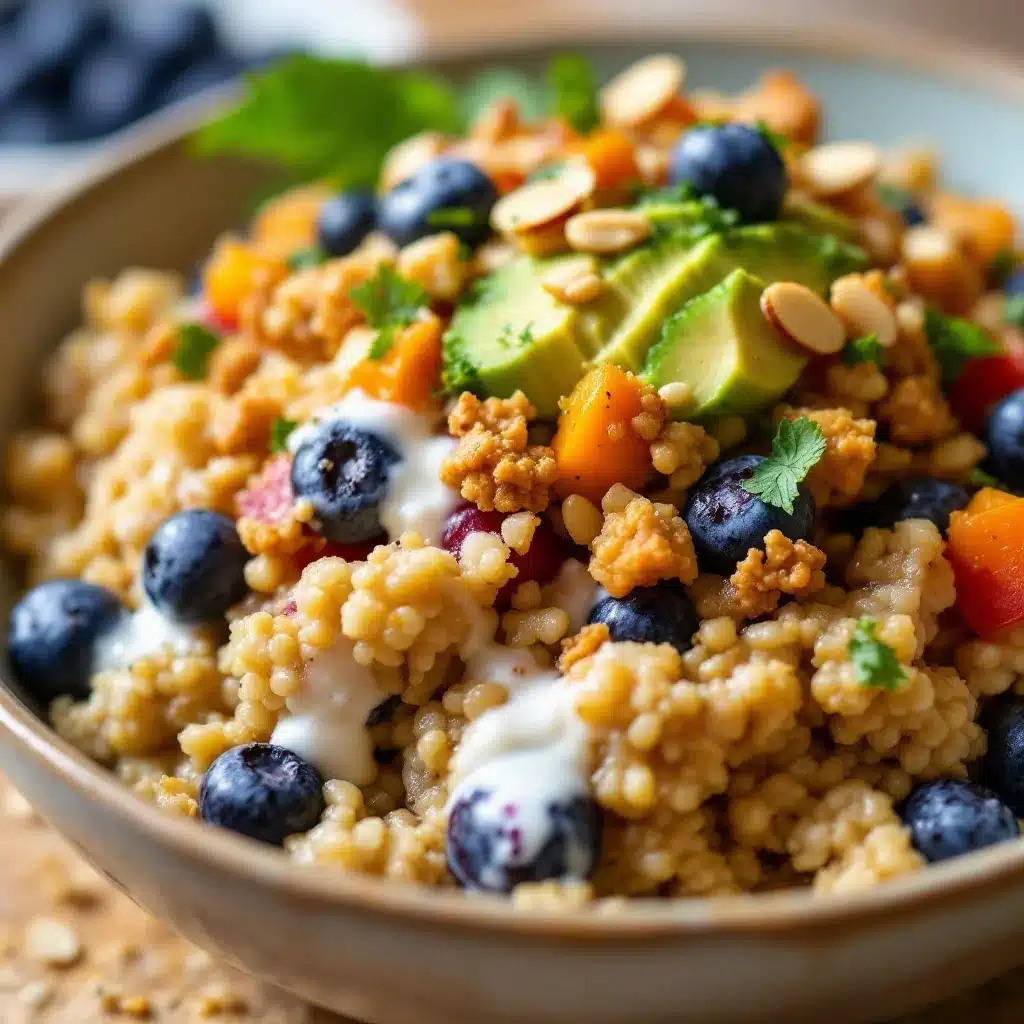 overnight blueberry baked oatmeal - featured image