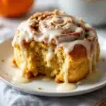 overnight pumpkin spice cinnamon rolls - featured image