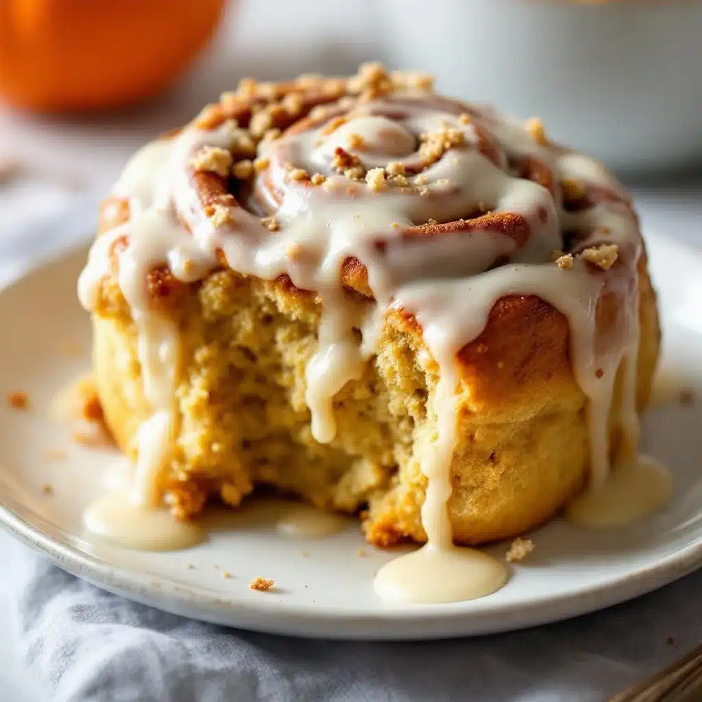overnight pumpkin spice cinnamon rolls - featured image