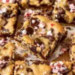 peppermint bark cookie bars - featured image
