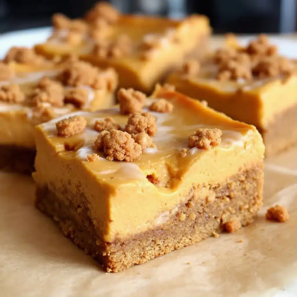 pumpkin cheesecake bars with gingersnap crust preparation steps