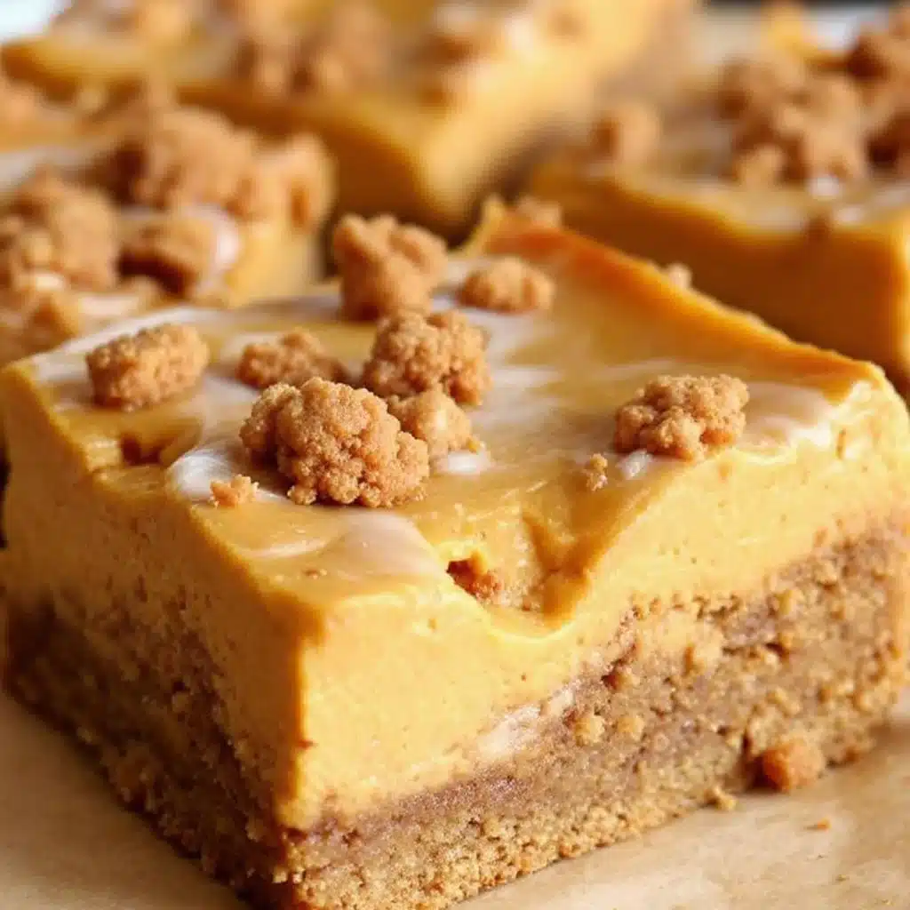 pumpkin cheesecake bars with gingersnap crust - featured image