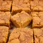 pumpkin snickerdoodle cookie bars - featured image