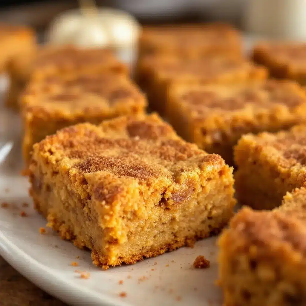 pumpkin snickerdoodle cookie bars preparation steps