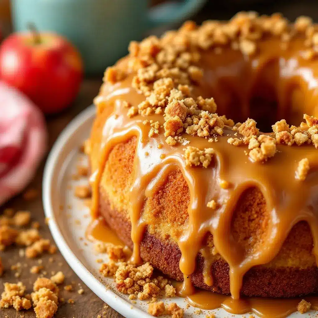 Salted Caramel Apple Cider Donut Cake preparation steps