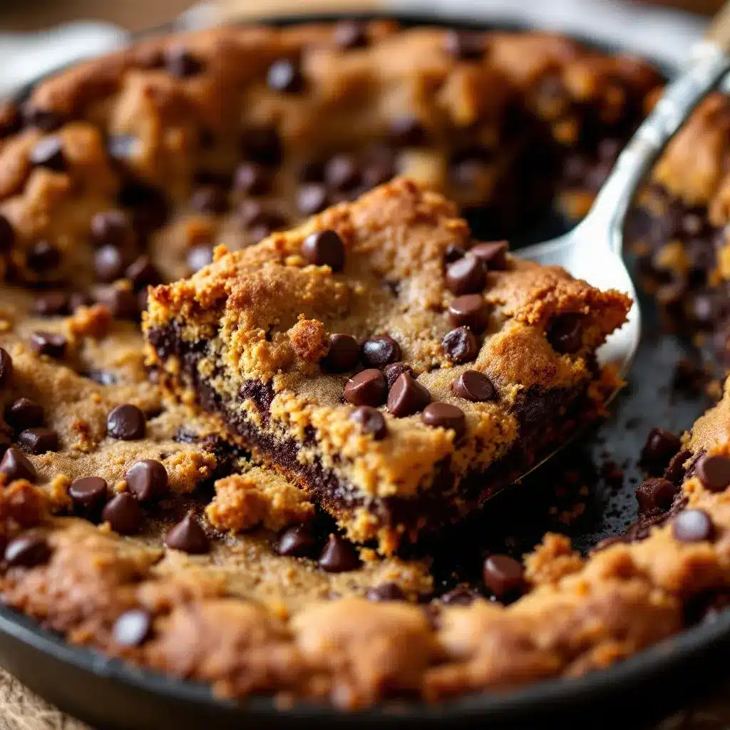 small-batch chocolate chip skillet cookie for two preparation steps
