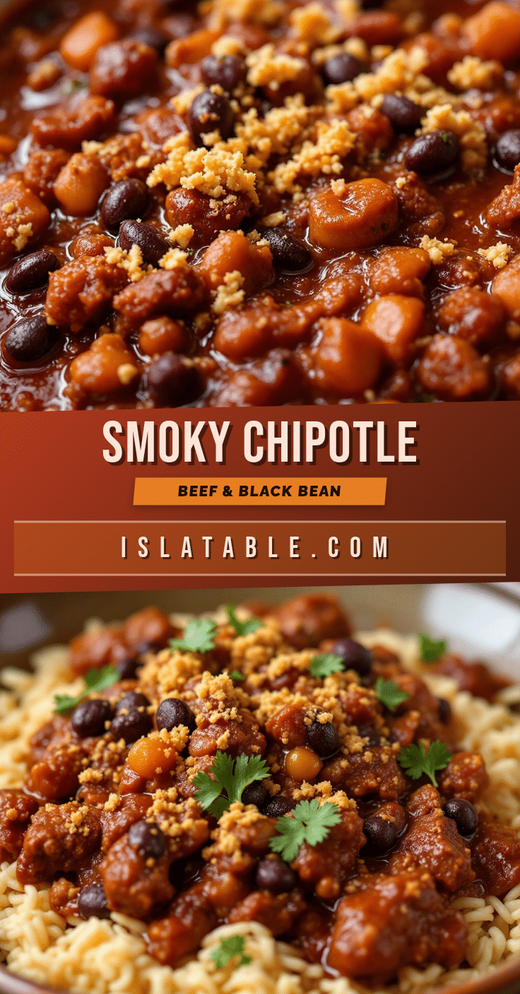 smoky chipotle beef and black bean chili recipe