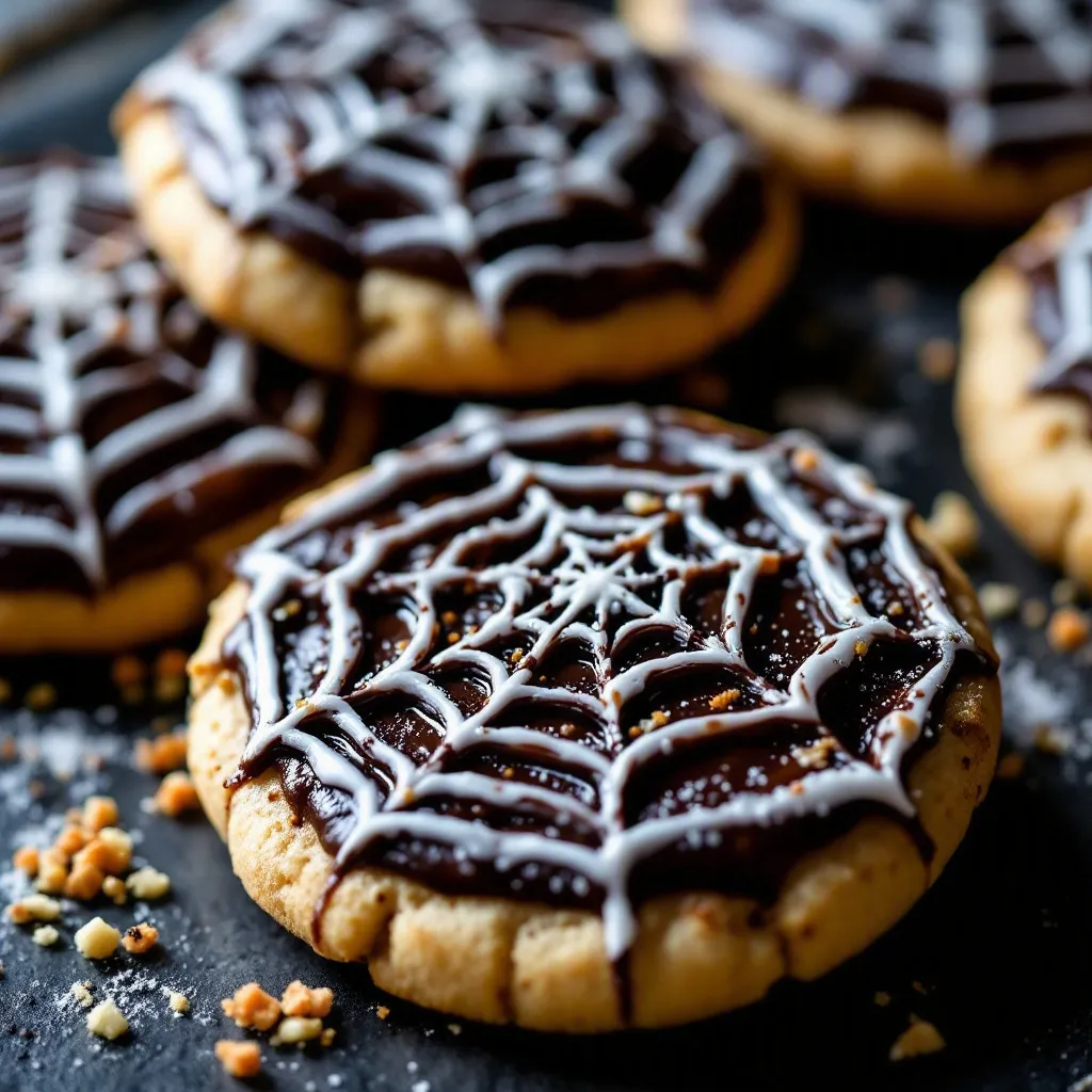 spiderweb halloween sugar cookies preparation steps