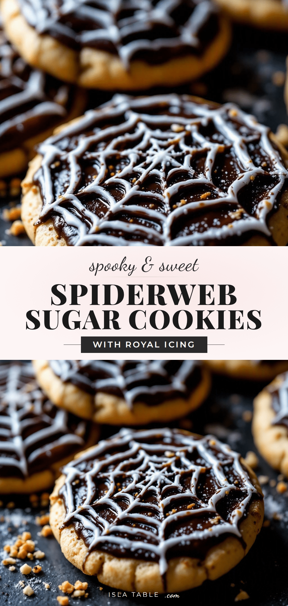 spiderweb halloween sugar cookies recipe