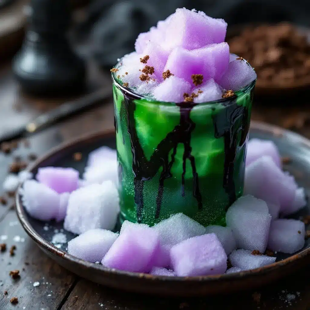 Spooky Witchs Brew Green Punch with Dry Ice preparation steps