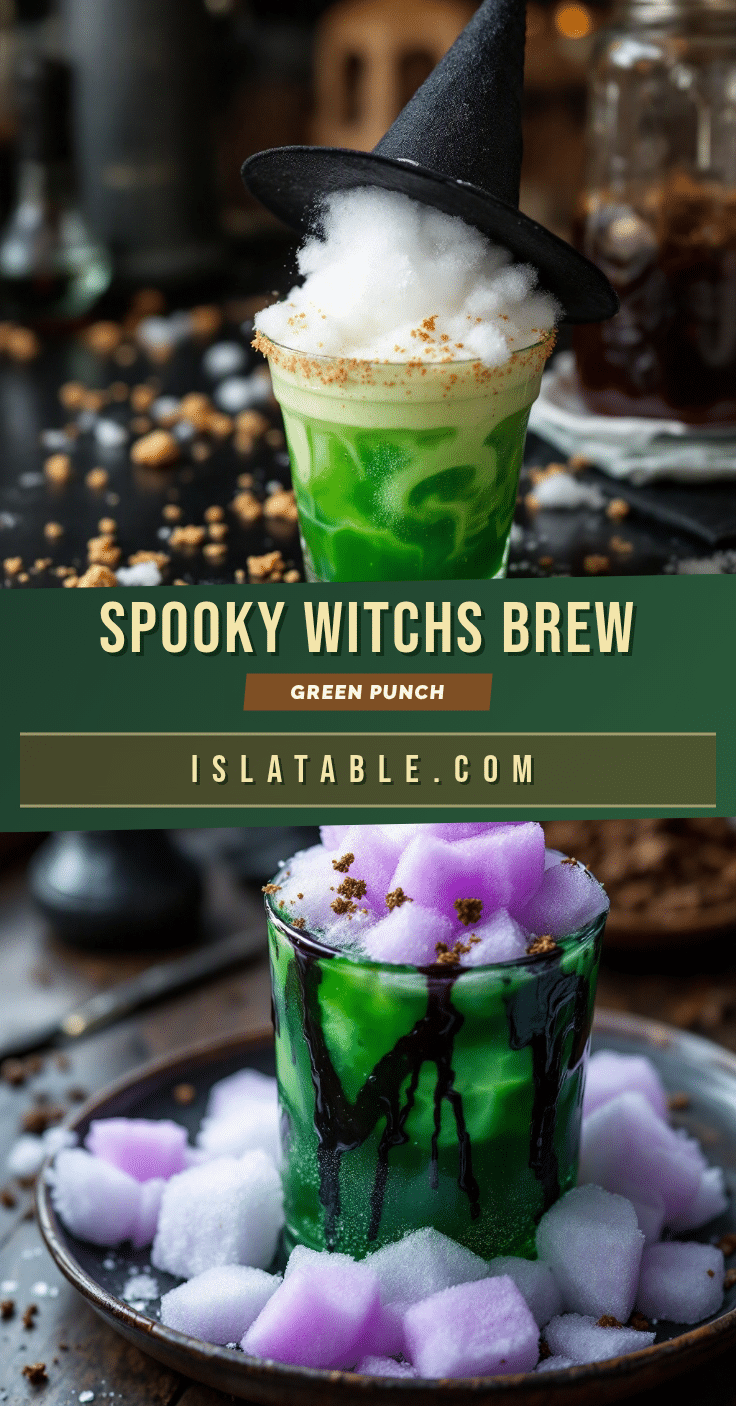 Spooky Witchs Brew Green Punch with Dry Ice recipe