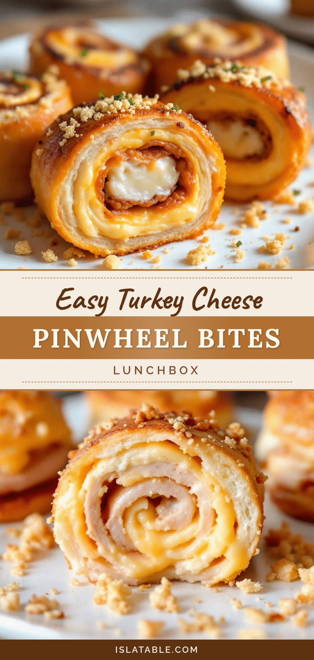 turkey and cheese pinwheel lunch box bites recipe
