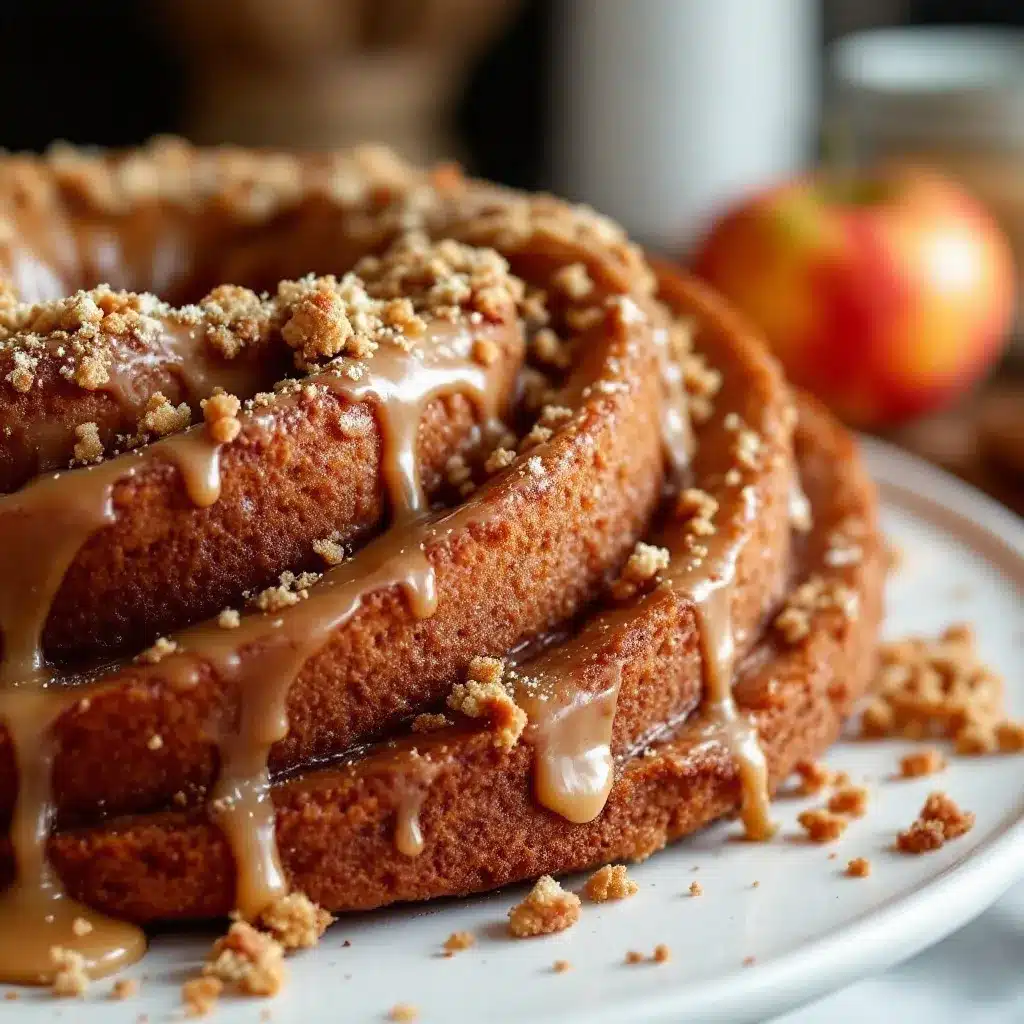 Apple Cider Donut Bundt Cake preparation steps