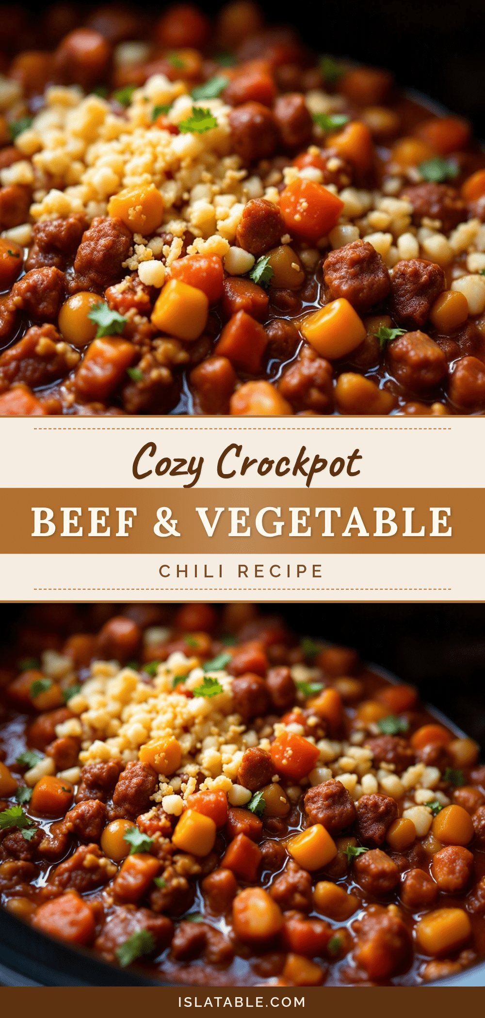 beef and vegetable crockpot chili recipe