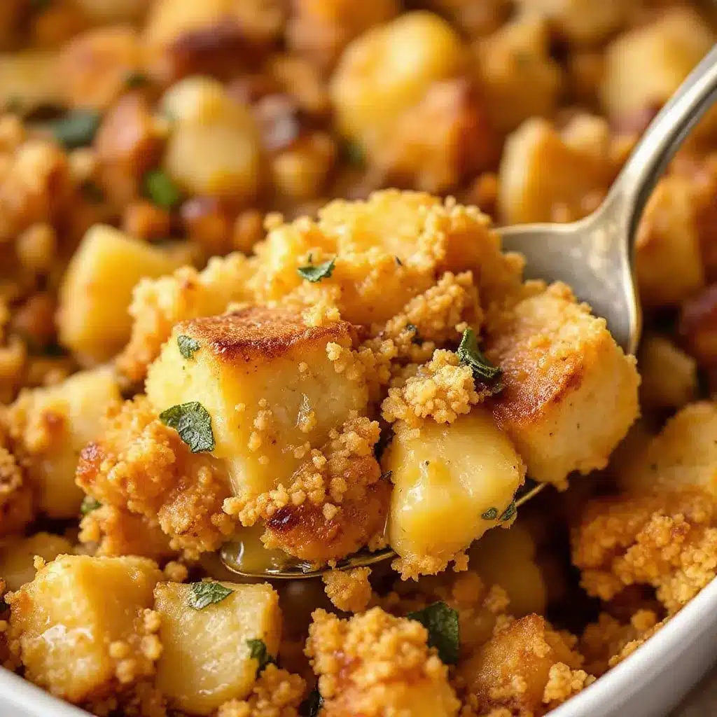 brown butter sage stuffing with sourdough preparation steps