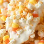 Candy Corn Popcorn Bark - featured image