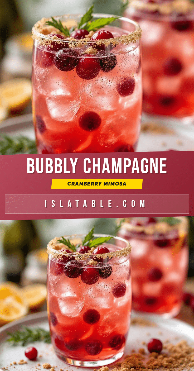 Champagne Cranberry Mimosa recipe