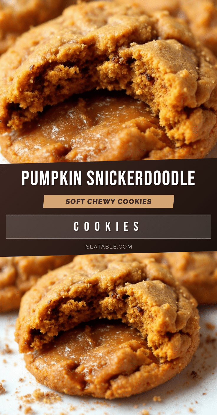 Chewy Pumpkin Snickerdoodle Cookies recipe