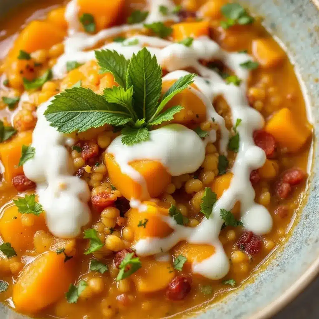 cozy butternut squash apple soup with sage preparation steps