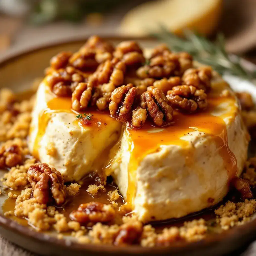 creamy baked brie with honey and candied walnuts preparation steps