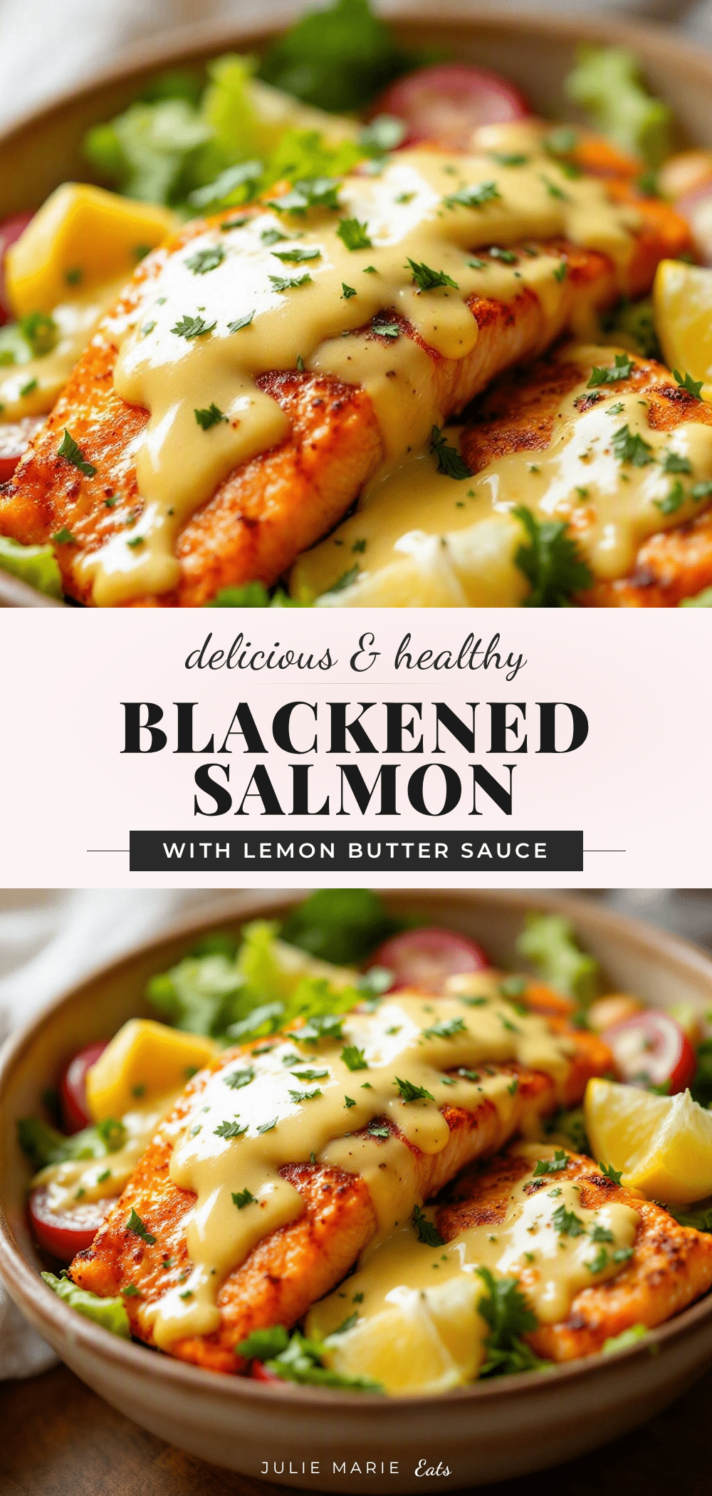 creamy blackened salmon with lemon butter sauce recipe