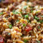Creamy Cheesy Ground Beef and Rice Skillet - featured image