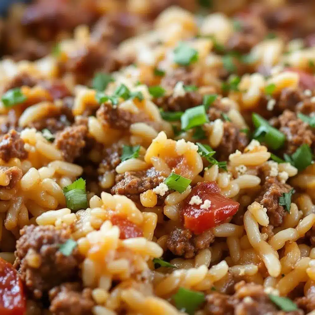 Creamy Cheesy Ground Beef and Rice Skillet - featured image