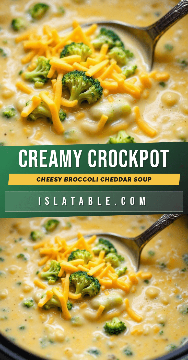 creamy crockpot cheesy broccoli cheddar soup recipe