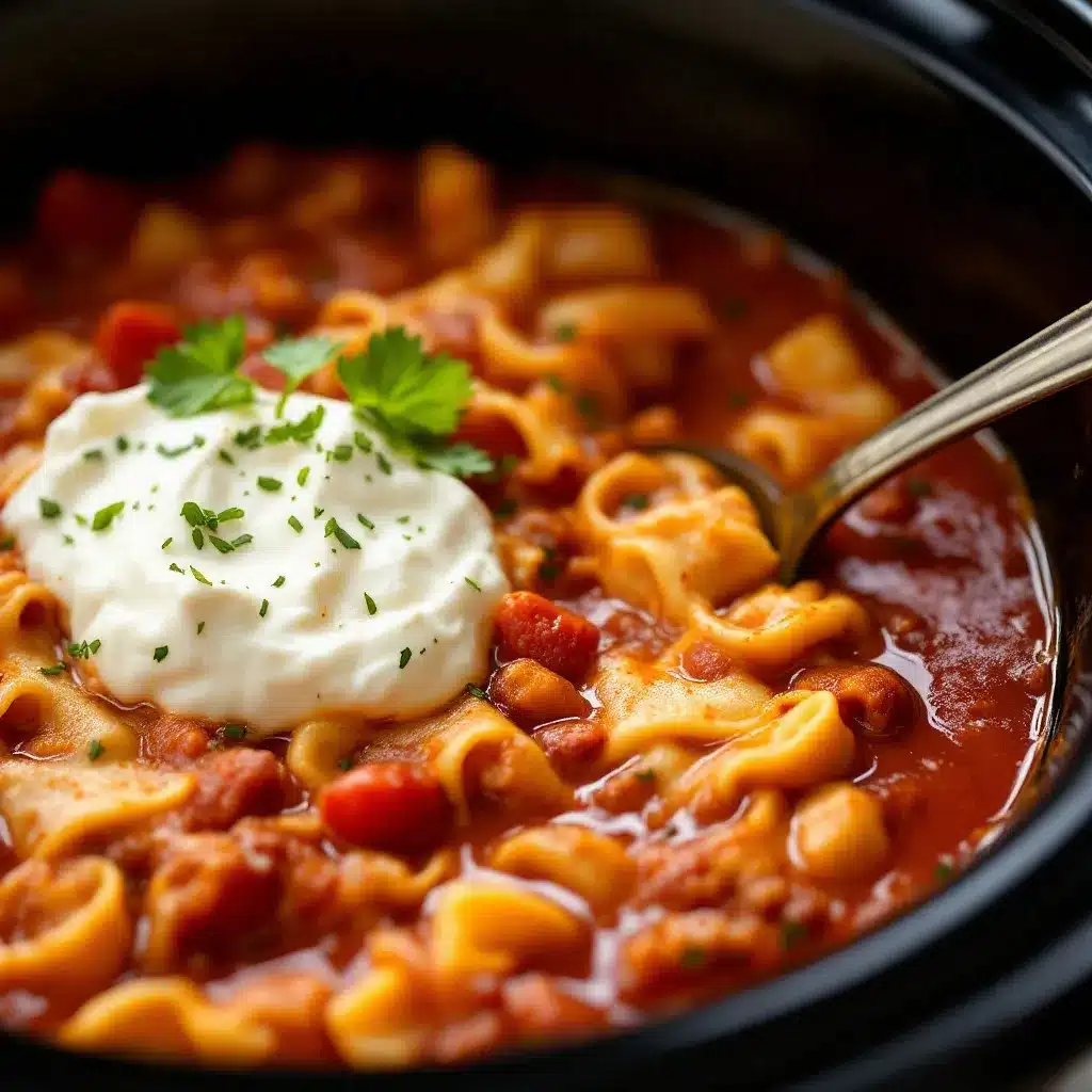 creamy crockpot lasagna soup preparation steps