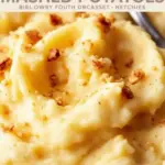 creamy friendsgiving crockpot mashed potatoes - featured image